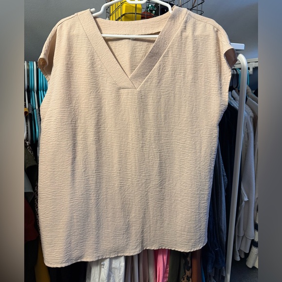 Amazon Tops - 10 Items for $20: Amazon Women's Cream V-Neck Blouse